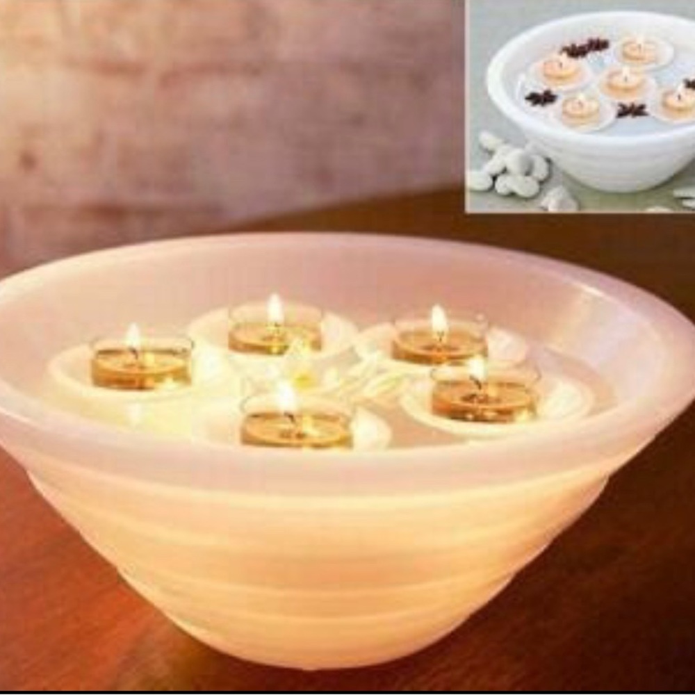 Partylite circle of light bowl & discs L2110